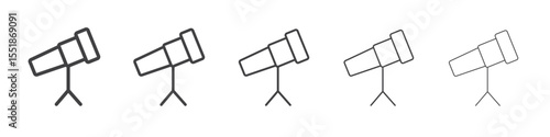 telescope icon simple illustration logo art