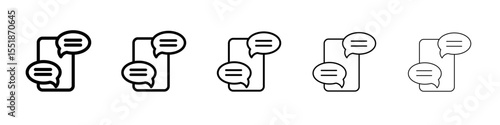 Text message icon simple illustration logo art