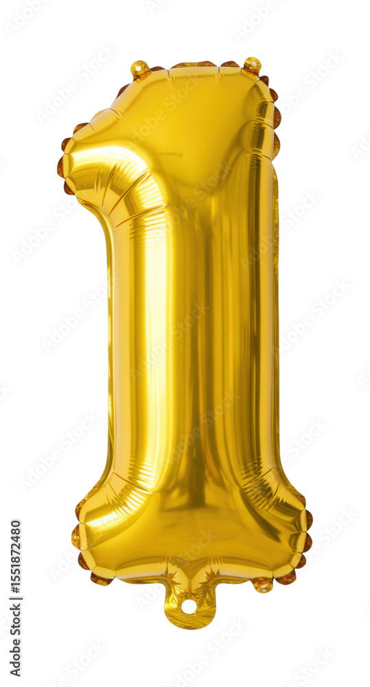 Celebrating a milestone with golden number one balloon festive event indoor setting close-up view Celebrating a milestone with golden number one balloon festive event indoor setting close-up view