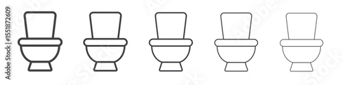 Toilet bowl icon simple illustration logo art