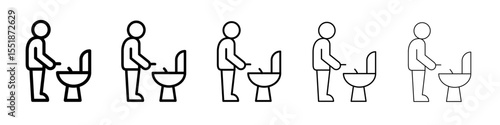 Toilet urinate icon simple illustration logo art