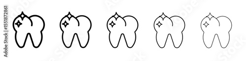 tooth cleaning icon simple illustration logo art