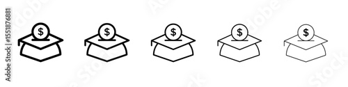 tuition fee icon simple illustration logo art