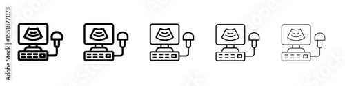 Ultrasonography icon simple illustration logo art