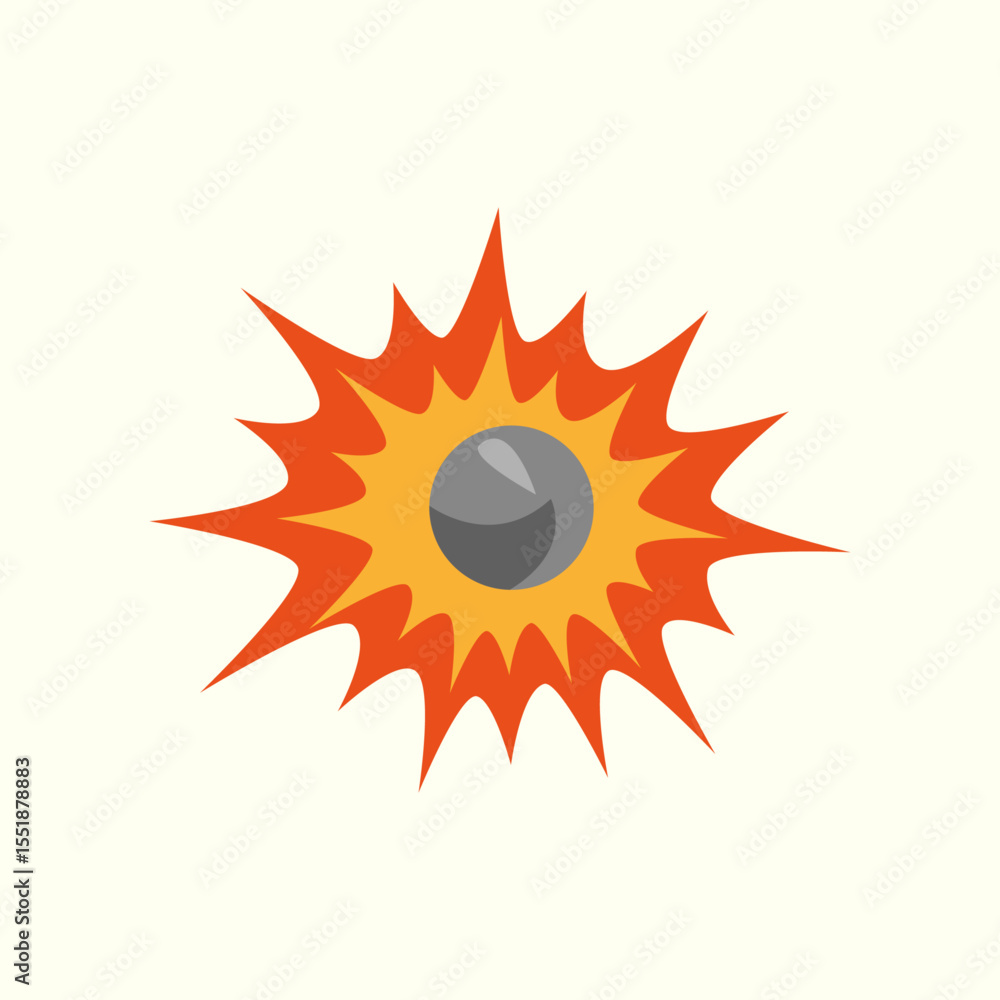 Fiery Explosion Impact Burst Graphic Fiery Explosion Impact Burst Graphic