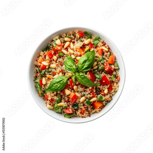 Wallpaper Mural Delicious Quinoa Salad with Roasted Red Peppers, Pine Nuts, and Basil Torontodigital.ca