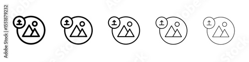 Upload photo icon simple illustration logo art