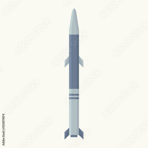 Guided Missile A Detailed Illustration of Military Weaponry