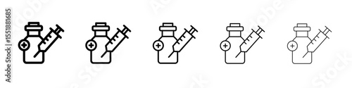 Vaccine vial icon simple illustration logo art