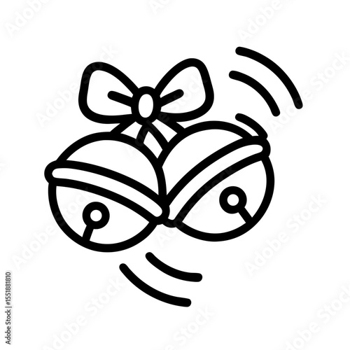 Sleigh Bells Icon Vector Illustration