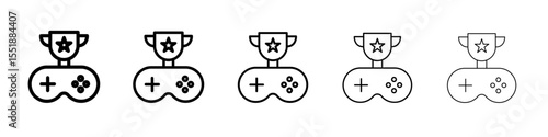 Video game contest icon simple illustration logo art