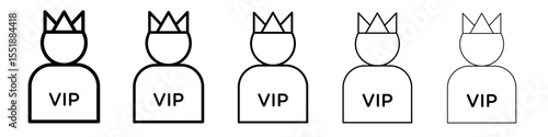 vip person icon simple illustration logo art