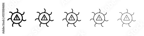 Virus Warning Alert icon simple illustration logo art