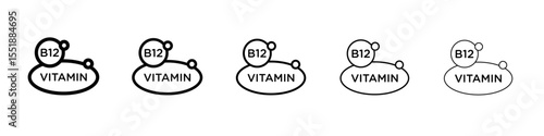 Vitamin B12 drop icon simple illustration logo art