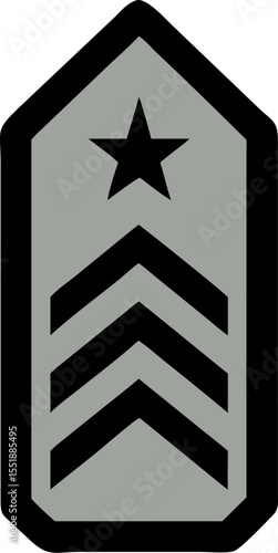 black and gray military rank insignia clip art preview