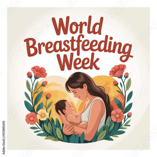 World Breastfeeding Week Observation Poster