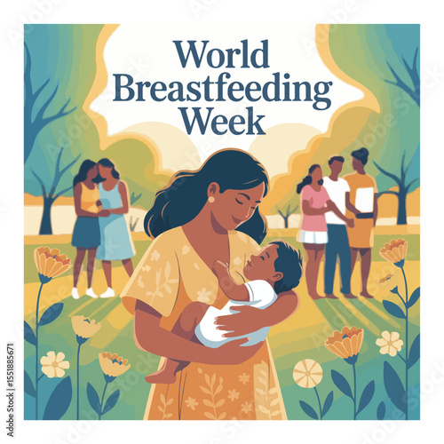 World Breastfeeding Week Observation Poster