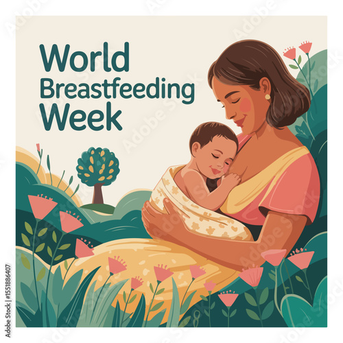 World Breastfeeding Week Observation Poster