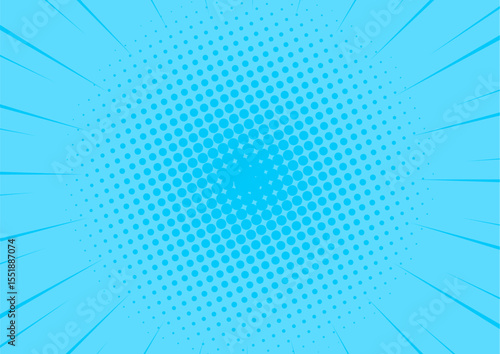 ハーフトーンのサンバーストの背景イラスト素材　集中線　halftone sunburst background	