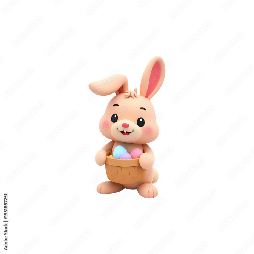 Obraz premium easter bunny isolated on white