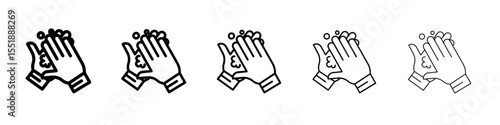 Wash hands icon simple illustration logo art