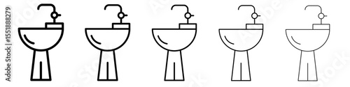 washbasin icon simple illustration logo art