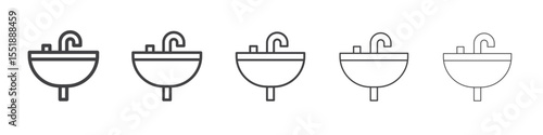 Washbasin icon simple illustration logo art
