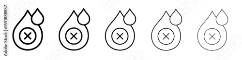 Water not clear icon simple illustration logo art