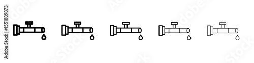 Water pipes icon simple illustration logo art