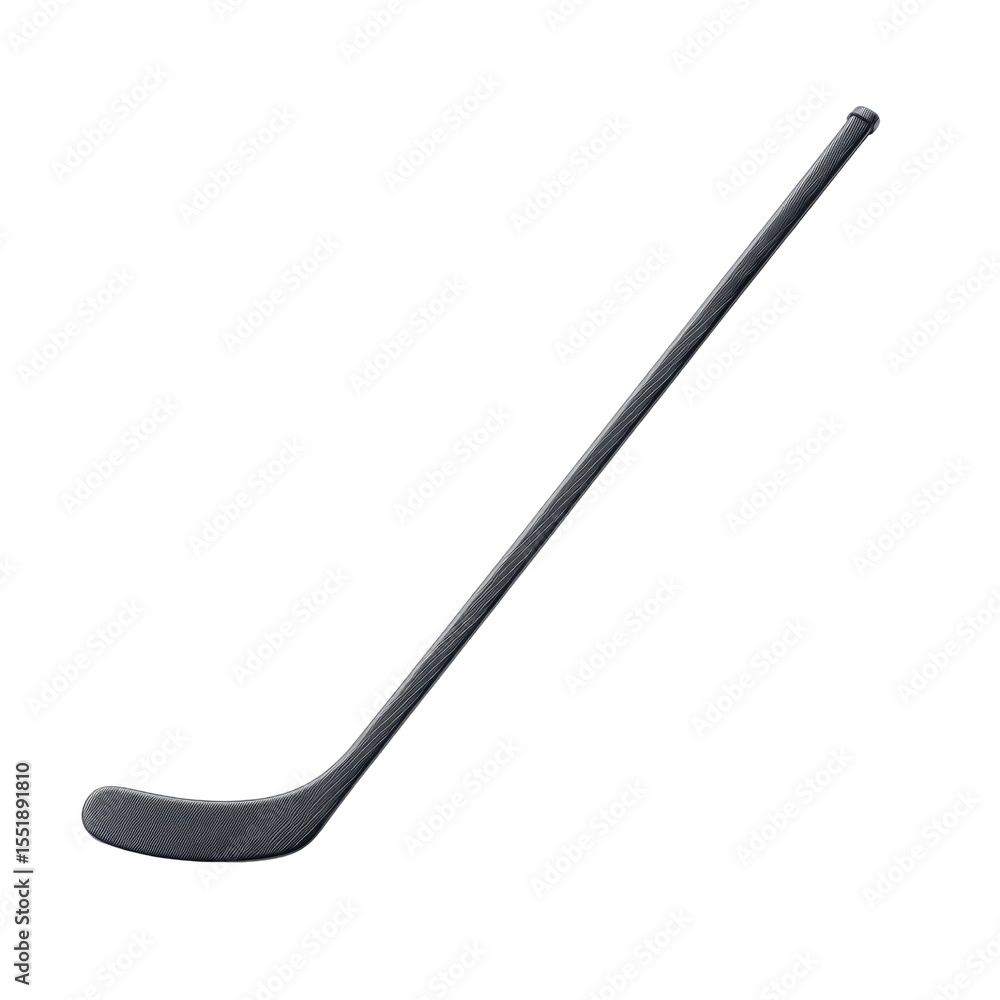 Black hockey stick isolated on a white background, perfect for sports, team games, and athletic themes in dynamic compositions Transparent background or PNG Black hockey stick isolated on a white background, perfect for sports, team games, and athletic themes in dynamic compositions Transparent background or PNG