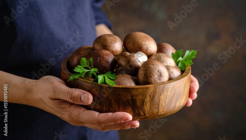 Wood Blewit (Lepista nuda)
Recognizable by their lilac to violet hue, wood blewits have a smooth, dense texture and mild, earthy flavor. Often used in creamy soups, stews, or with egg dishes. 