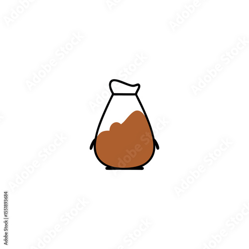 Coffee Bag Brewing Method Vector Illustration for Simple Manual Brewing and Cafe Decor