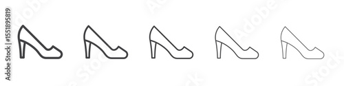 Woman shoe icon simple illustration logo art