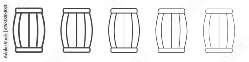 Wood barrel icon simple illustration logo art