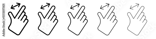 Zoom Gesture icon simple illustration logo art