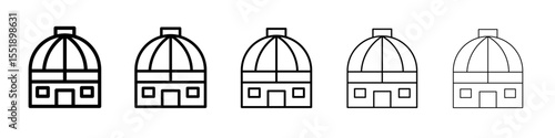 Yurt Icon simple illustration logo art