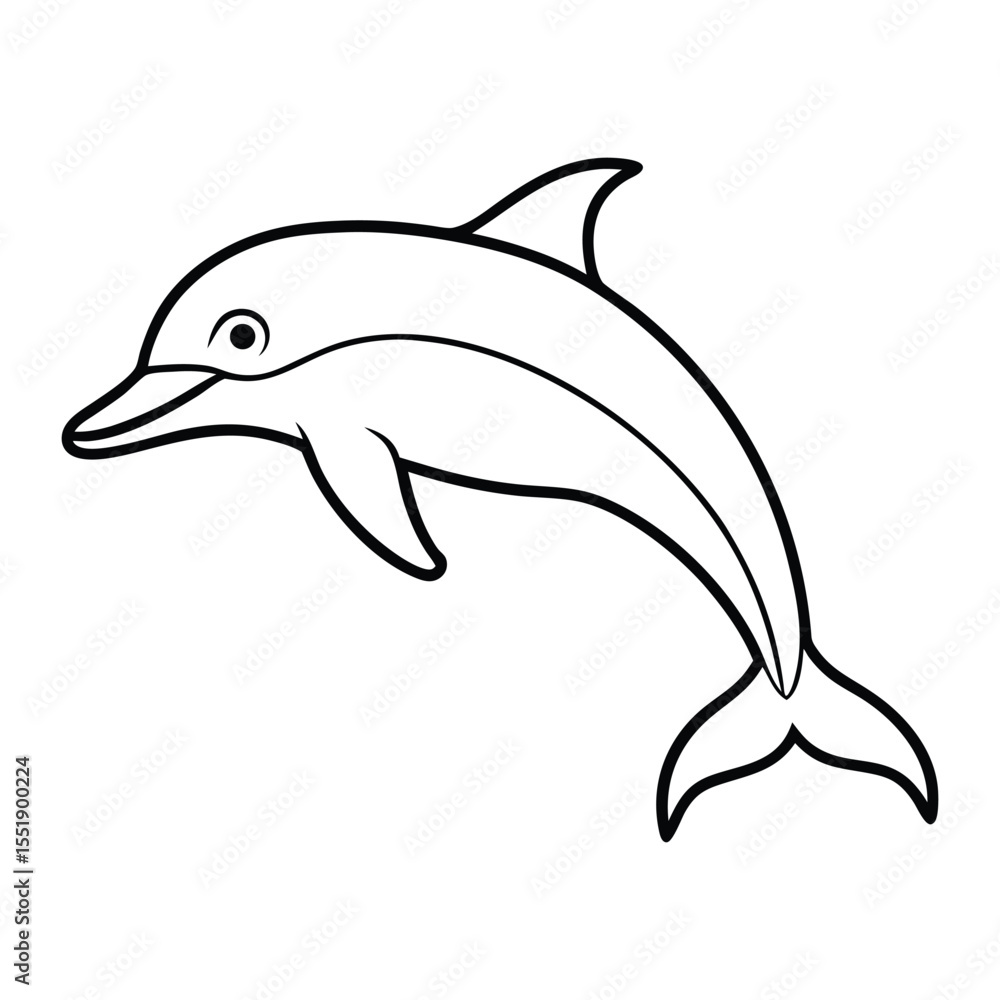 Fototapeta premium dolphin isolated on white background