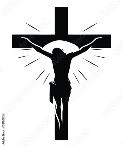 Minimalist Crucifixion Art of Jesus Christ