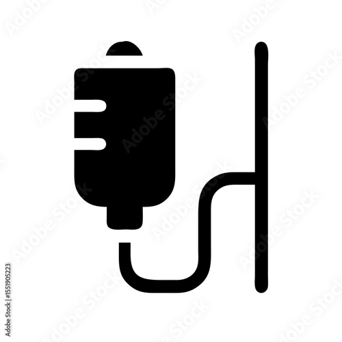 iv drip icon line art icon vector illustration