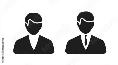 Business Man Flat Icon, human resources and businessman icon concept, eps 10 on white background, vector illustration.