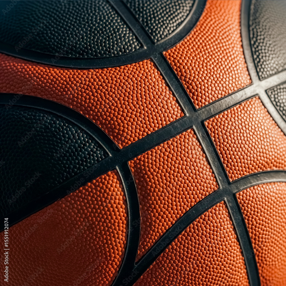 Obraz premium Close-up of a Basketball Texture