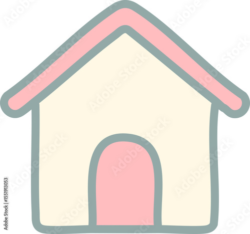 Maison simple et cosy en flat design