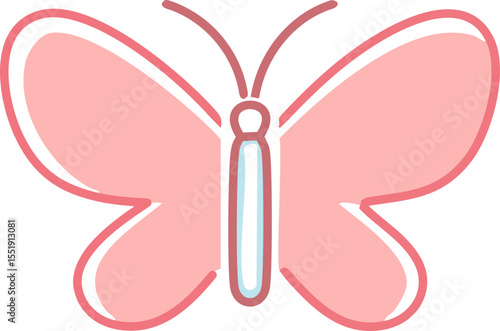 Illustration fine de papillon en pastel apaisant