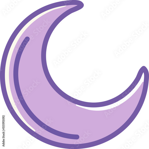 Lune douce lavande en style minimaliste et paisible