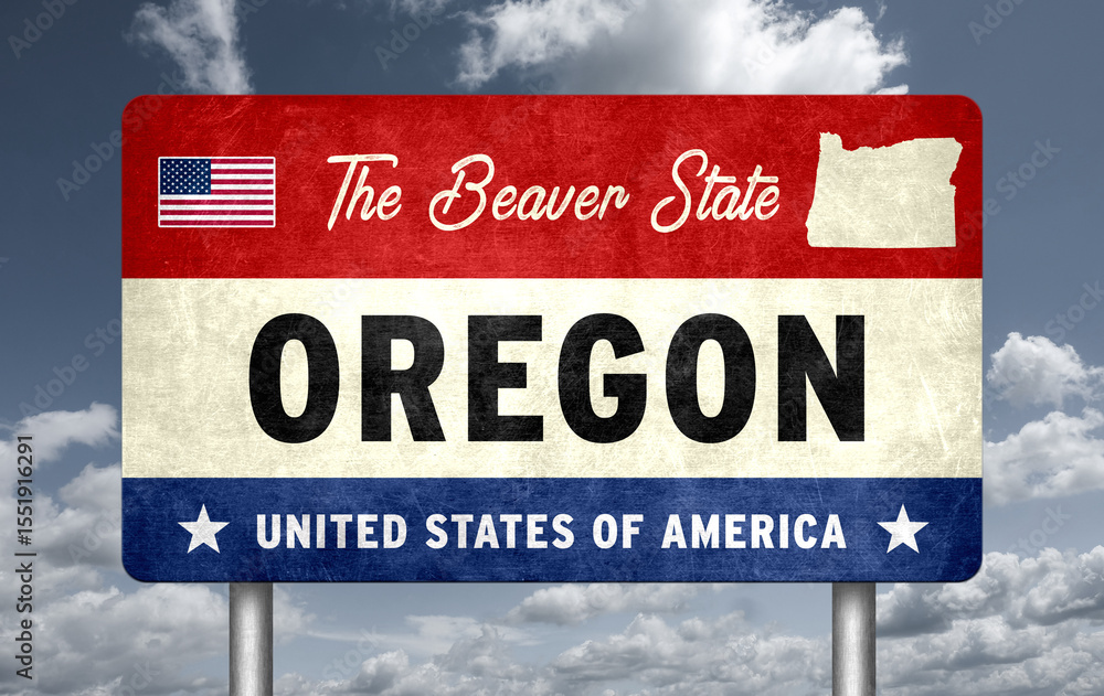 Fototapeta premium US State of Oregon - The Beaver State