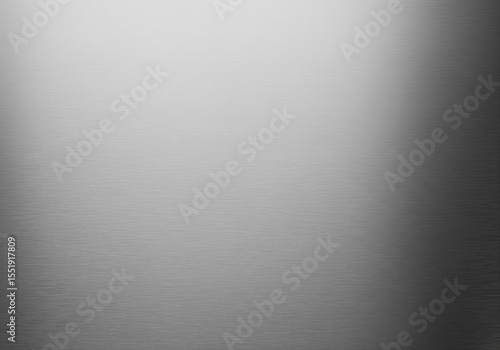 Brushed Metal Texture Background. This gleaming metallic surface features a subtle gradient and fine horizontal lines. It conveys robustness, technological advancement, and a contemporary aesthetic,.