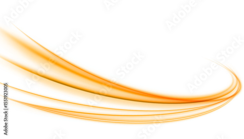 abstract Yellow swoosh, red wave isolated on white
