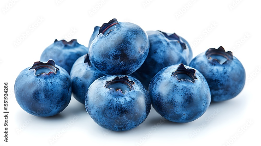 Obraz premium Fresh ripe blueberry fruit isolated on white background