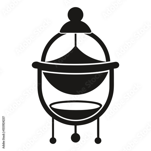 Baby bottle and feeder vector art illustration