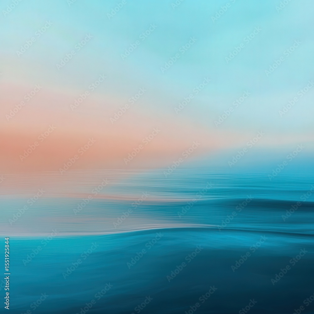 Fototapeta premium Fluid Smooth gradients blending seamlessly to create an infinite horizon serene 